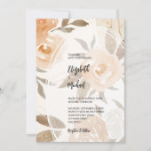 Rustic Autumn Floral QR Code Weddenschap Alle in é Kaart (Voorkant)