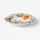 Rustic Autumn Floral Thanksgiving Papieren Kommen (Gebogen)