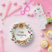 Rustic Autumn Floral Thanksgiving Papieren Kommen (Feest)