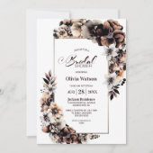 Rustic Autumn Floral Vrijgezellenfeest Kaart (Voorkant)