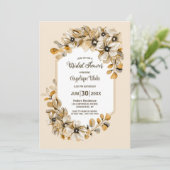 Rustic Autumn Floral Vrijgezellenfeest Kaart (Staand voorkant)