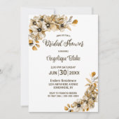 Rustic Autumn Floral Vrijgezellenfeest Kaart (Voorkant)