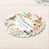 Rustic Autumn Floral Vrijgezellenfeest Kartonnen Onderzetters (Gekanteld)