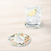 Rustic Autumn Floral Vrijgezellenfeest Kartonnen Onderzetters (Insitu)