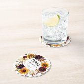 Rustic Autumn Floral Vrijgezellenfeest Kartonnen Onderzetters (Insitu)