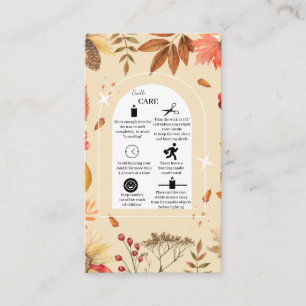 Rustic Autumn Floral Waterverf Logo Visitekaartje