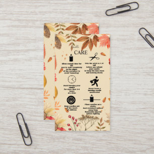 Rustic Autumn Floral Waterverf Logo Visitekaartje