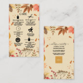 Rustic Autumn Floral Waterverf Logo Visitekaartje (Voorkant / Achterkant)