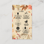 Rustic Autumn Floral Waterverf Logo Visitekaartje (Voorkant)