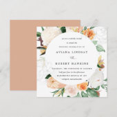 Rustic Autumn Floral Waterverf Wedding Kaart (Voorkant / Achterkant)