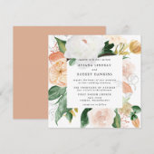 Rustic Autumn Floral Waterverf Wedding Kaart (Voorkant / Achterkant)