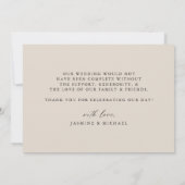 Rustic Autumn Floral Wedding Bedankt (Achterkant)