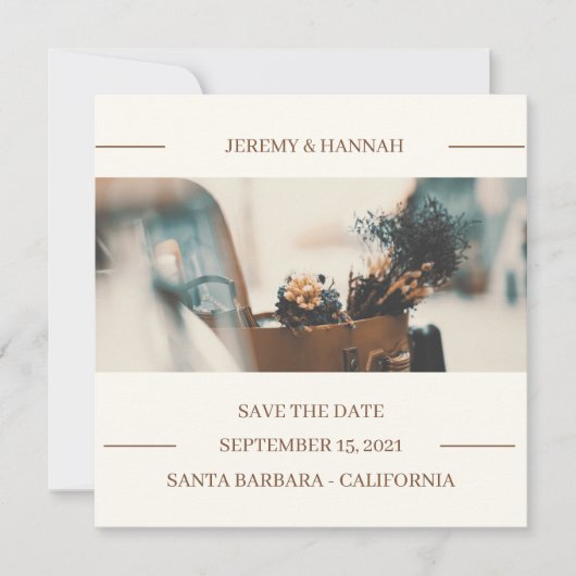 Rustic Autumn Floral Wedding Hoesje Save The Date (Voorkant)