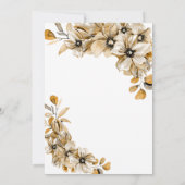 Rustic Autumn Floral Wedding Kaart (Achterkant)