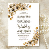 Rustic Autumn Floral Wedding Kaart