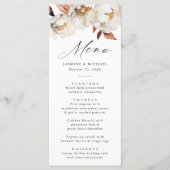 Rustic Autumn Floral Wedding Menu (Voorkant)