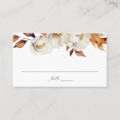 Rustic Autumn Floral Wedding Plaatskaartje (Voorkant)