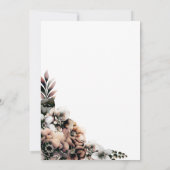 Rustic Autumn Floral Wedding Reception Kaart (Achterkant)