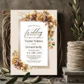 Rustic Autumn Floral Wedding Reception Kaart
