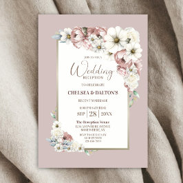 Rustic Autumn Floral Wedding Reception Kaart