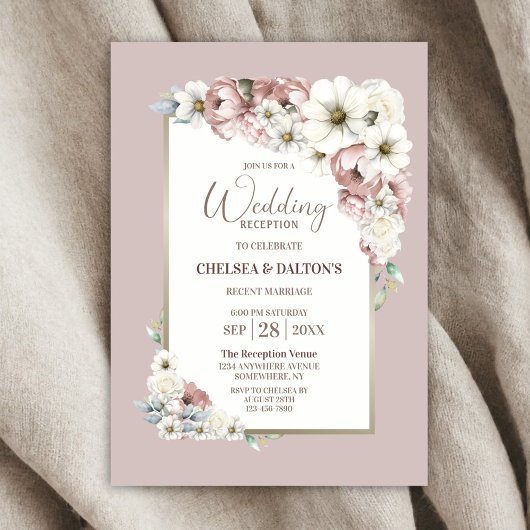 Rustic Autumn Floral Wedding Reception Kaart