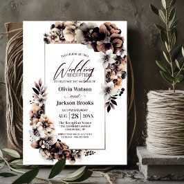 Rustic Autumn Floral Wedding Reception Kaart