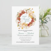 Rustic Autumn Floral Wreath Housewarming Kaart (Staand voorkant)