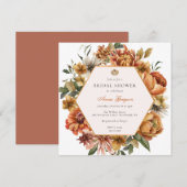 Rustic Autumn Florals Vrijgezellenfeest Kaart (Voorkant / Achterkant)