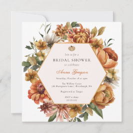 Rustic Autumn Florals Vrijgezellenfeest Kaart