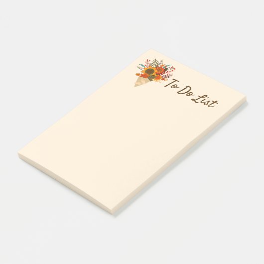 Rustic Autumn Flowers Post-it® Notes (Schuin)