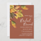 Rustic Autumn Foliage Fall Wedding Bridal Brunch Kaart (Voorkant)