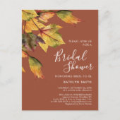Rustic Autumn Foliage Fall Wedding Vrijgezellenfee Uitnodiging Briefkaart (Voorkant)