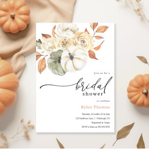 Rustic Autumn Foliage Pumpkin Autumn Vrijgezellenf Kaart
