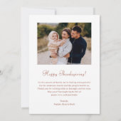 Rustic Autumn Foliage Thanksgiving Photo Feestdagenkaart (Achterkant)