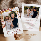 Rustic Autumn Foliage Thanksgiving Photo Feestdagenkaart
