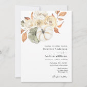 Rustic Autumn Foliage Wedding Kaart (Voorkant)