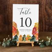 Rustic Autumn Forest Fall Wedding Kaart