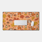 Rustic Autumn Forest Mushrooms Woodland Animal Bureaumat (Keyboard & Muis)