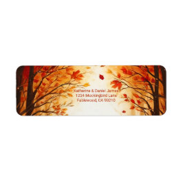Rustic Autumn Forest Pumpkin Wedding Etiket