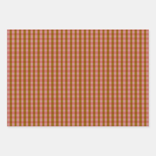 Rustic Autumn Geometric Pattern Inpakpapier Vel (Voorkant)