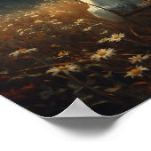 Rustic Autumn Ghost op Swing Spooky Halloween Poster (Hoek)