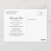Rustic Autumn Gold Floral Wedding Save the Date Briefkaart (Achterkant)