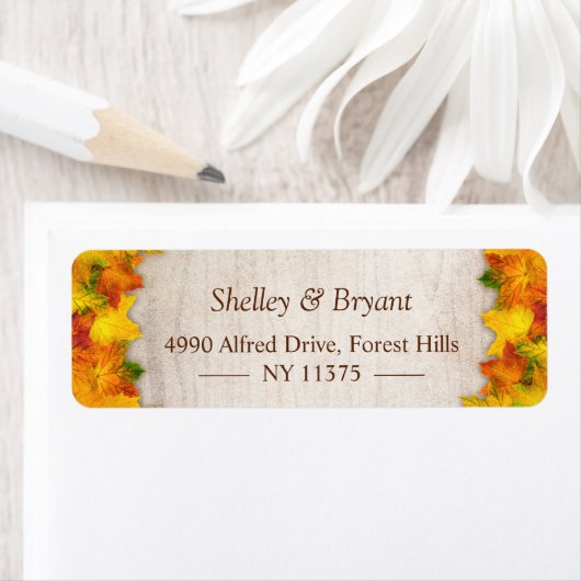 Rustic Autumn Gold Oranje tapijten Etiket (Insitu)