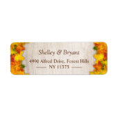 Rustic Autumn Gold Oranje tapijten Etiket (Voorkant)