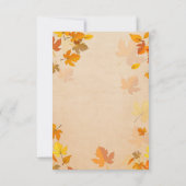Rustic Autumn Golden Maple Leaves Herfst RSVP (Achterkant)
