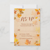Rustic Autumn Golden Maple Leaves Herfst RSVP Kaartje (Voorkant)