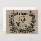 Rustic Autumn Harvest Gezegden Briefkaart (Voorkant / Achterkant)