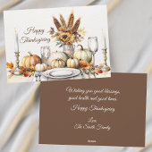 Rustic Autumn Harvest Happy Thanksgiving Feestdagenkaart