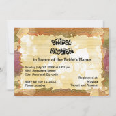 Rustic Autumn Hearts en Lijst Afbeelding Vrijgezel Kaart (Voorkant)