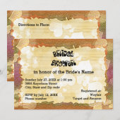 Rustic Autumn Hearts en Lijst Afbeelding Vrijgezel Kaart (Voorkant / Achterkant)